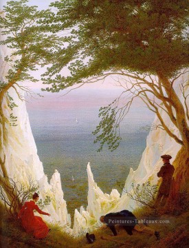 Falaises de craie sur Rugen Paysage romantique Caspar David Friedrich Montagne Peinture à l'huile